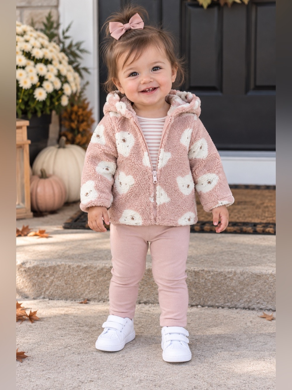 Carter’s Pink 3 Piece Set Bodysuit Leggings Zip Jacket Girls Size 12 Mo. NWT